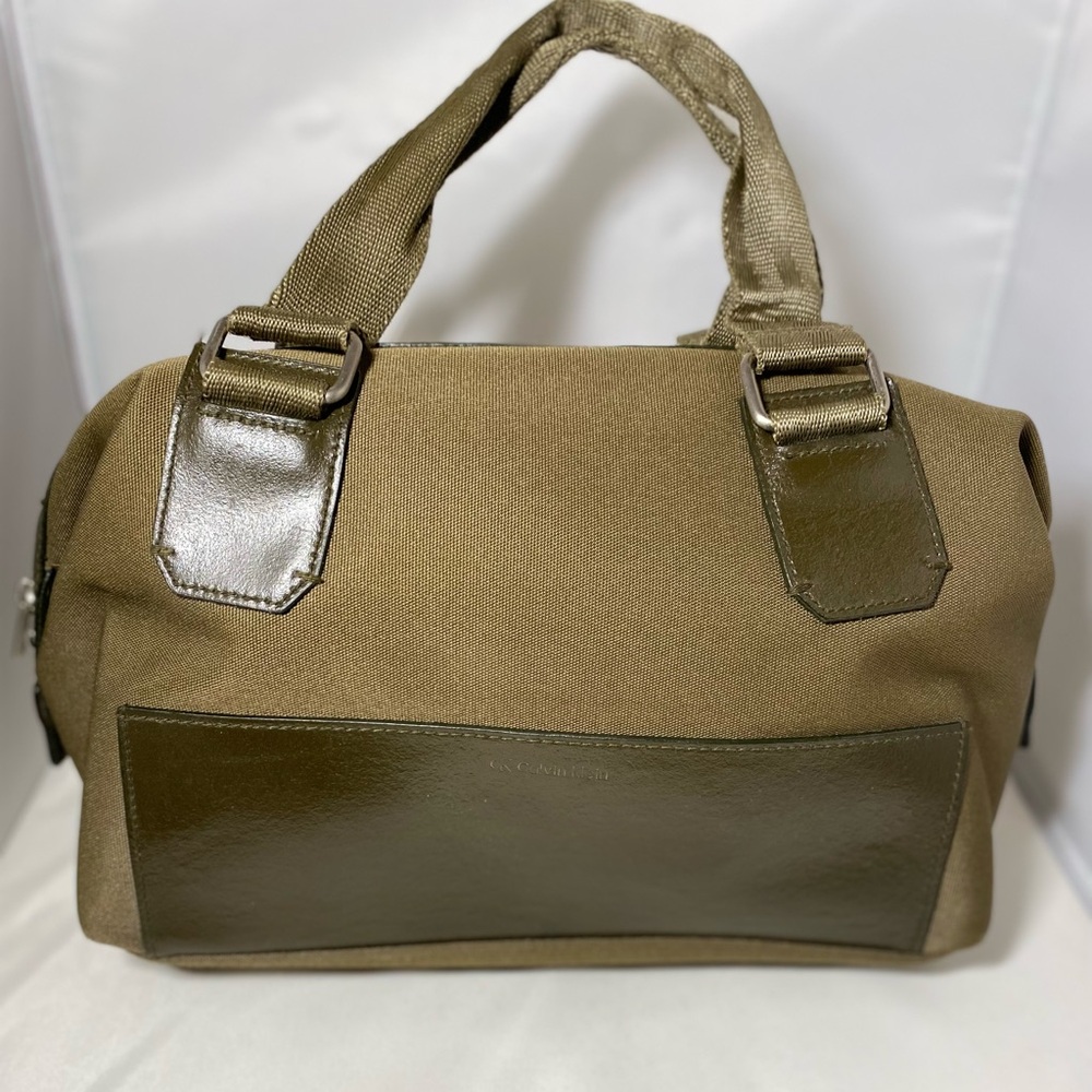 Calvin Klein Satchel Bag with Vegan Leather Trim-Pre-owned in great condition!